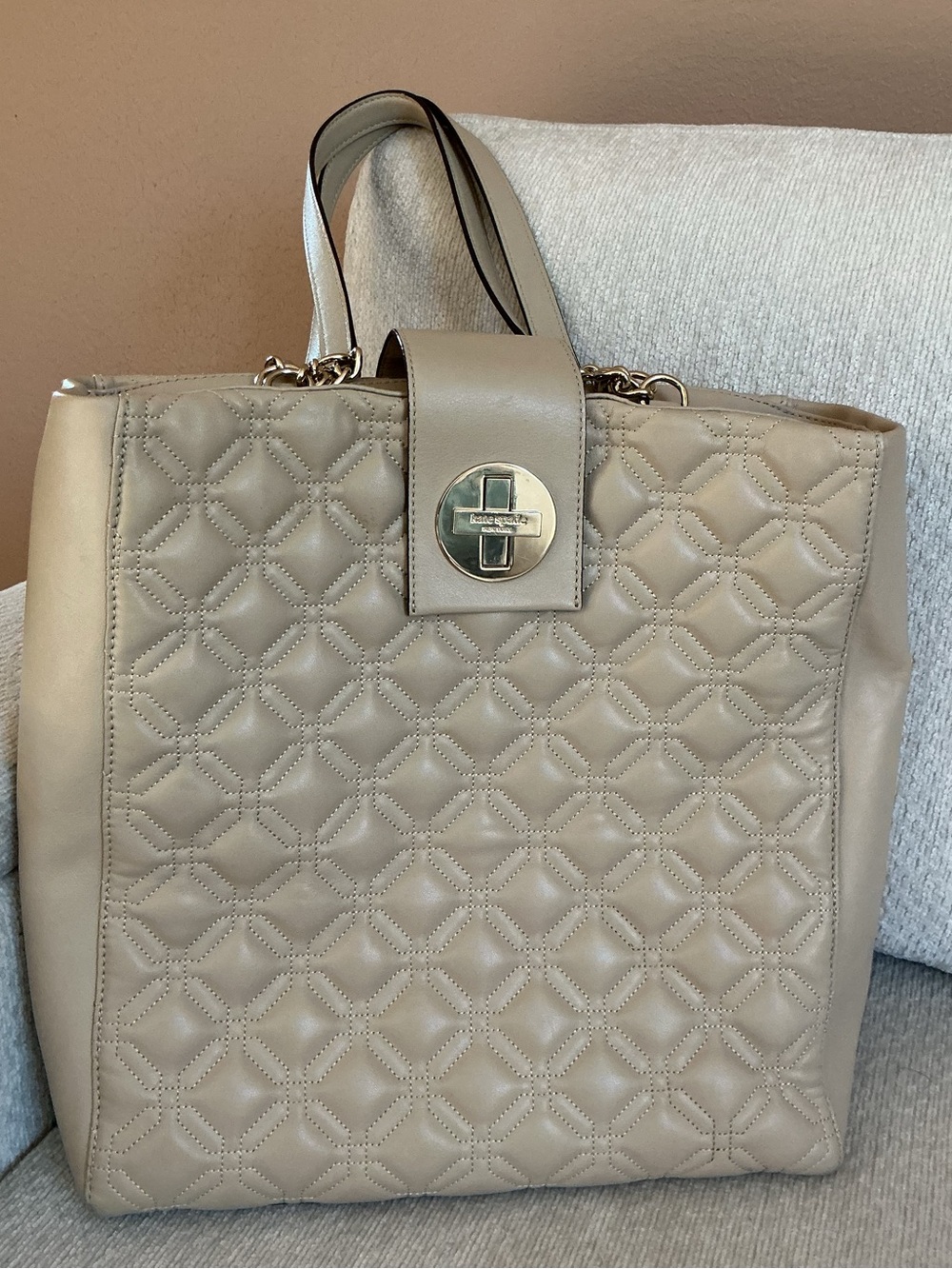 Kate Spade Astor Court Elena Quilted Leather Shoulder Tote